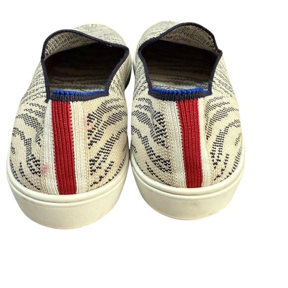 Rothys The Original Slip On City Sneakers Maritime Blue Tiger Print Retired 10‎ - Picture 4 of 12